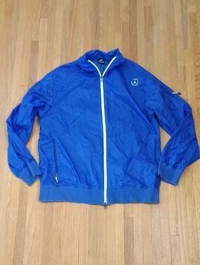 Jordan Men's Royal Blue Full-Zip Windbreaker with White Trim
